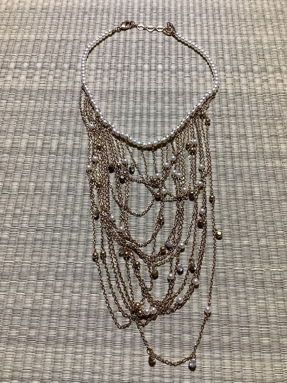 Amrita Singh multi-strand statement bib necklace